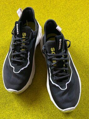 SOREL Kinetic Impact II Lace Sneakers – Women’s 9 – Black/White/Yellow